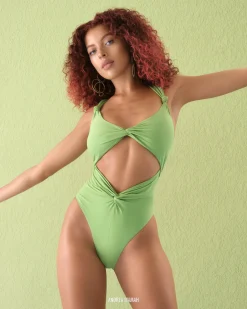 Rora One Piece Swimsuit-Aloe<Andrea Iyamah Cheap