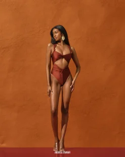 Rora One Piece Swimsuit-Chocolate<Andrea Iyamah Best