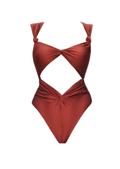 Rora One Piece Swimsuit-Chocolate<Andrea Iyamah Cheap
