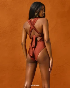 Rora One Piece Swimsuit-Chocolate<Andrea Iyamah Cheap