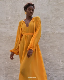 Sade Cover-Up Marigold Dress<Andrea Iyamah Discount