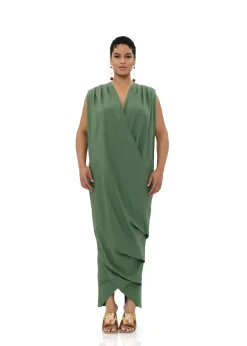 Sayo Kaftan Dress-Forest<Andrea Iyamah Outlet