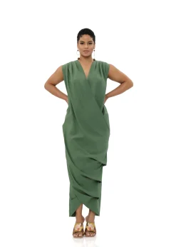 Sayo Kaftan Dress-Forest<Andrea Iyamah Outlet