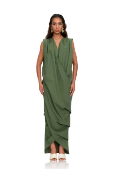Sayo Kaftan Dress-Forest<Andrea Iyamah Outlet