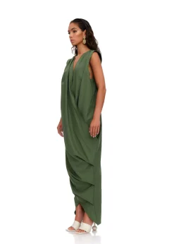 Sayo Kaftan Dress-Forest<Andrea Iyamah Outlet