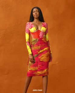Taka Mesh Midi Skirt<Andrea Iyamah Cheap