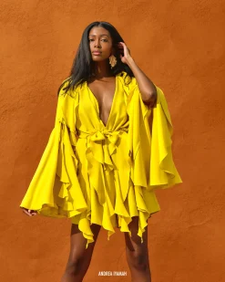 Tari Romper-Lemon<Andrea Iyamah Store