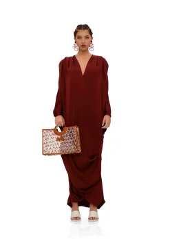 Tibara Kaftan Dress-Cinnamon<Andrea Iyamah Best