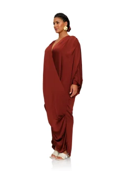 Tibara Kaftan Dress-Cinnamon<Andrea Iyamah Best