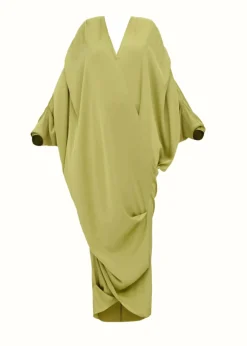 Tibara Kaftan Dress-Lime<Andrea Iyamah Sale