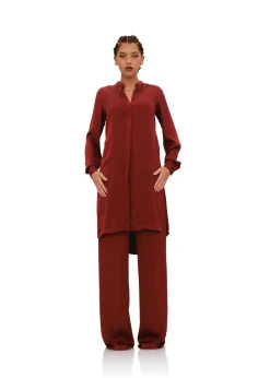 Uchi Tunic-Chocolate<Andrea Iyamah Shop