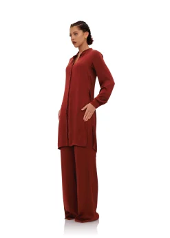 Uchi Tunic-Chocolate<Andrea Iyamah Shop