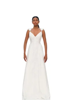 Vola Maxi Dress-Ivory<Andrea Iyamah Fashion