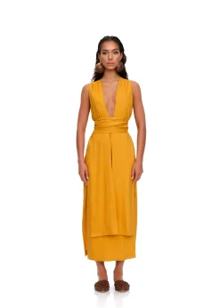 Zado Dress-Gold<Andrea Iyamah Shop